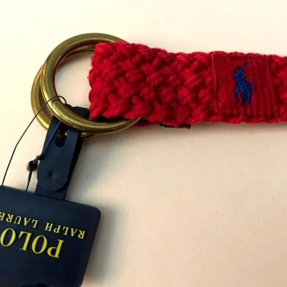 NWT Men's Ralph Lauren Polo Webbed Cotton O Ring Belt - Picture 6 of 9